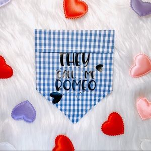 They call me Romeo (Blue) - Valentine’s Day DOG and CAT bandana